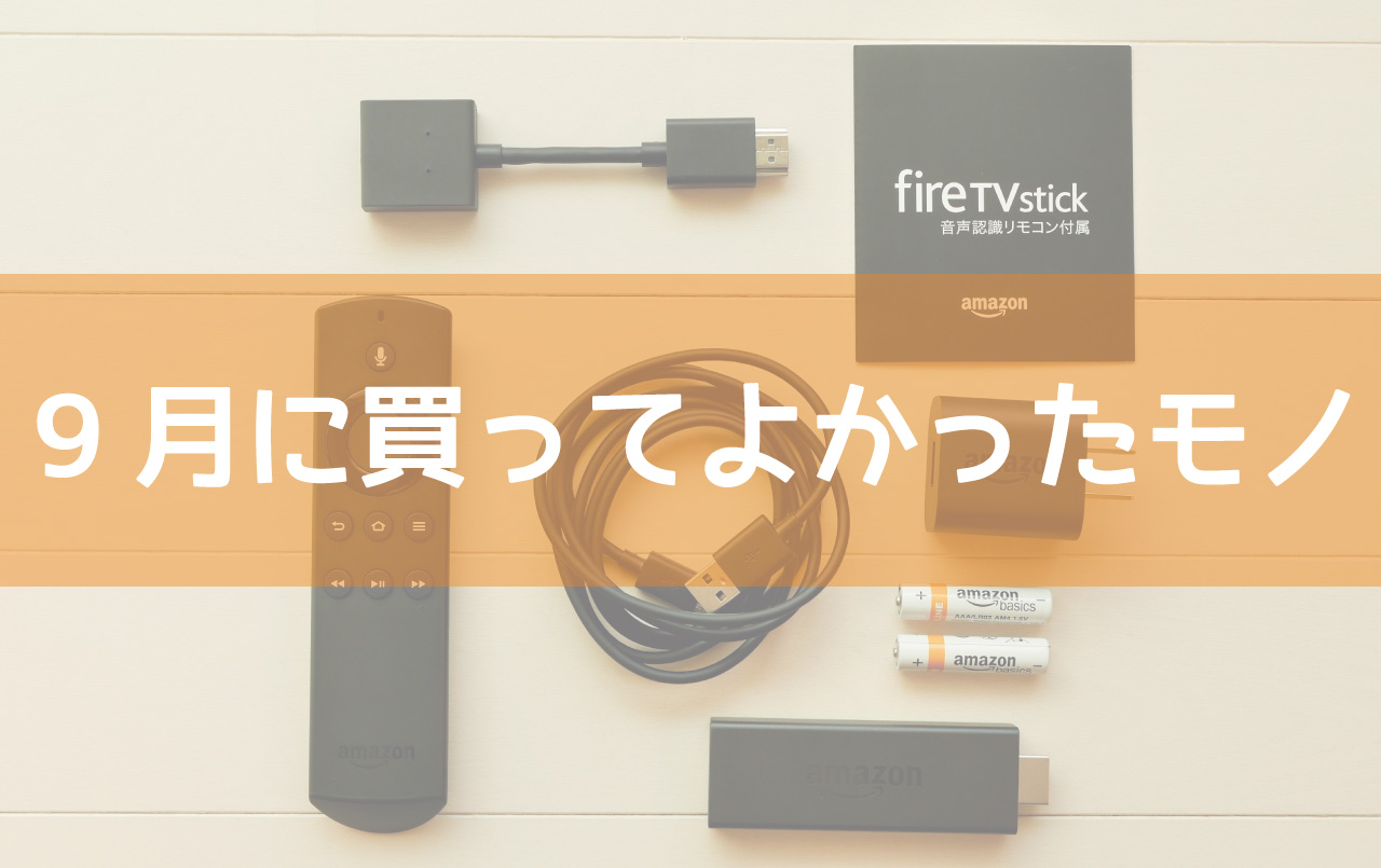 買ってよかったモノ 9月